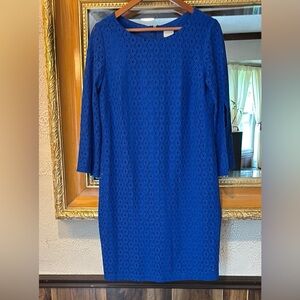 Chico’s Royal Blue Eyelet Dress - Size 1 (M)